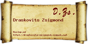 Draskovits Zsigmond névjegykártya