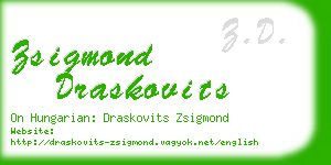 zsigmond draskovits business card